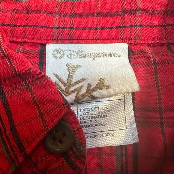 Disney Store Holiday Mickey Mouse Button Down Shirt sz M (7/8) - Picture 5 of 8